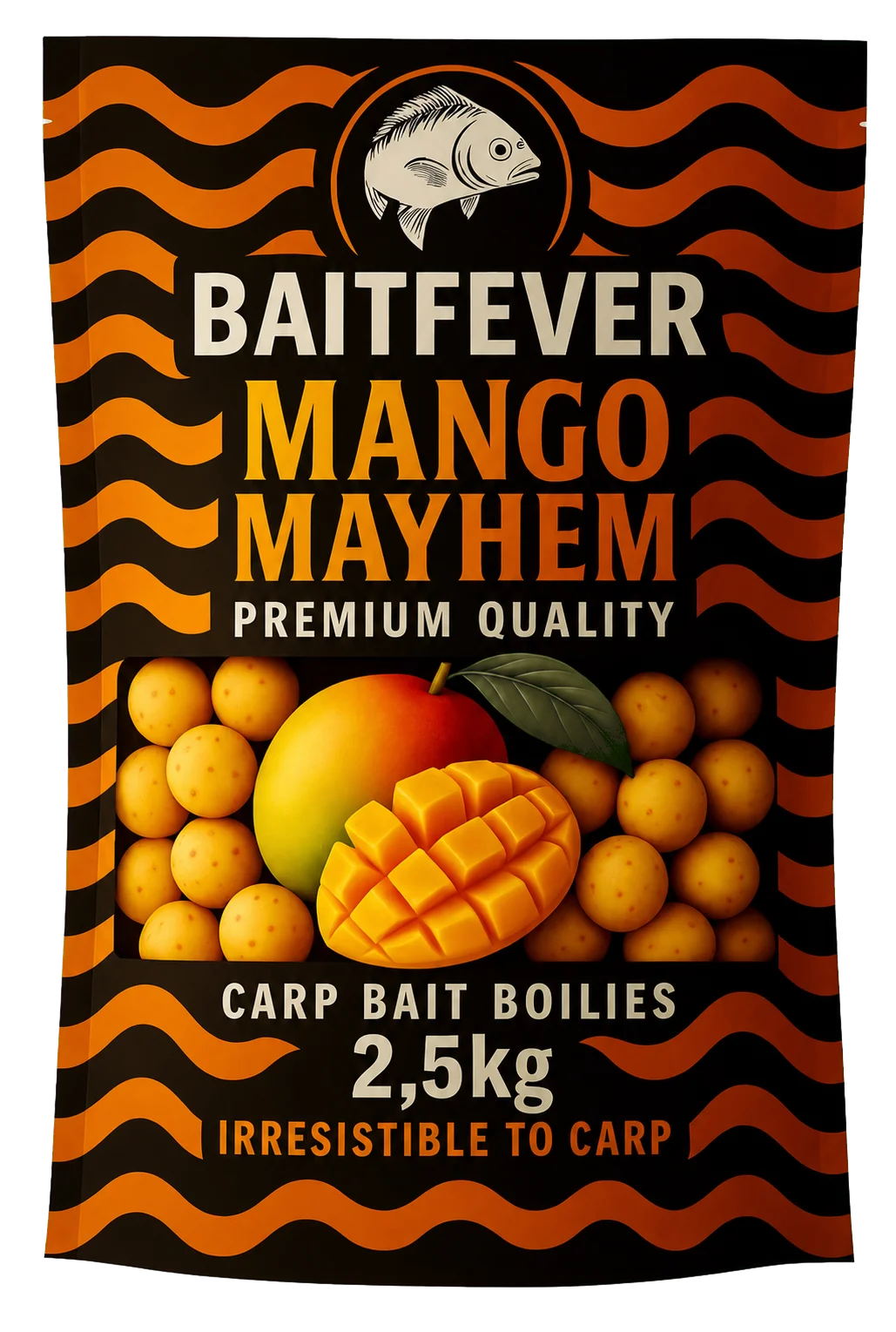 BaitFeverMango Mayhem Verpackungskonzept.