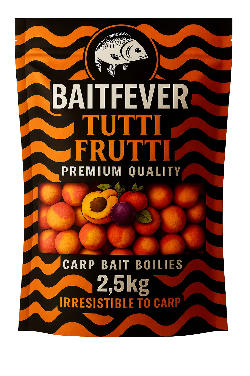 BaitFeverTutti Frutti Verpackungskonzept.