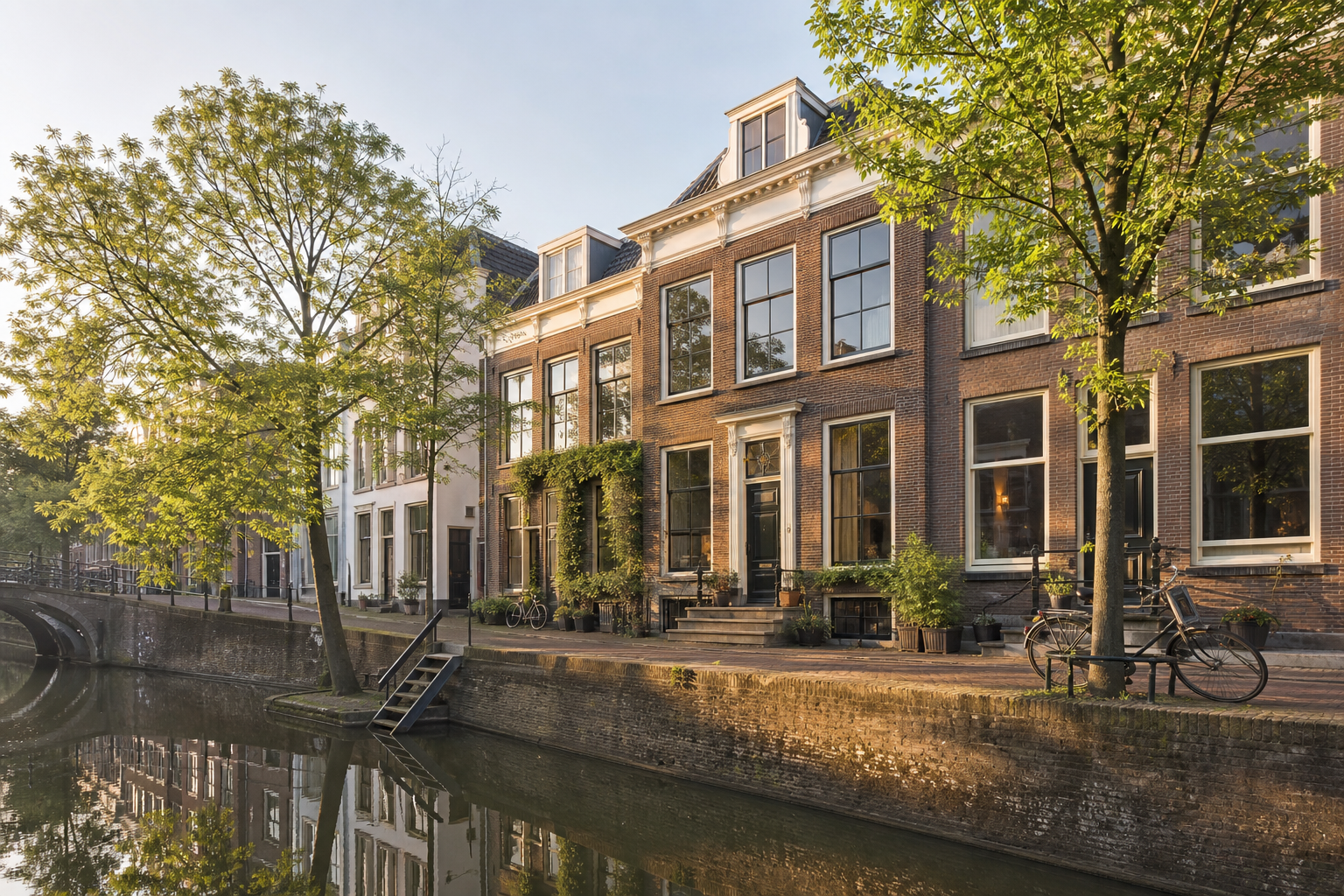 Modern grachtenhuis in Utrecht.