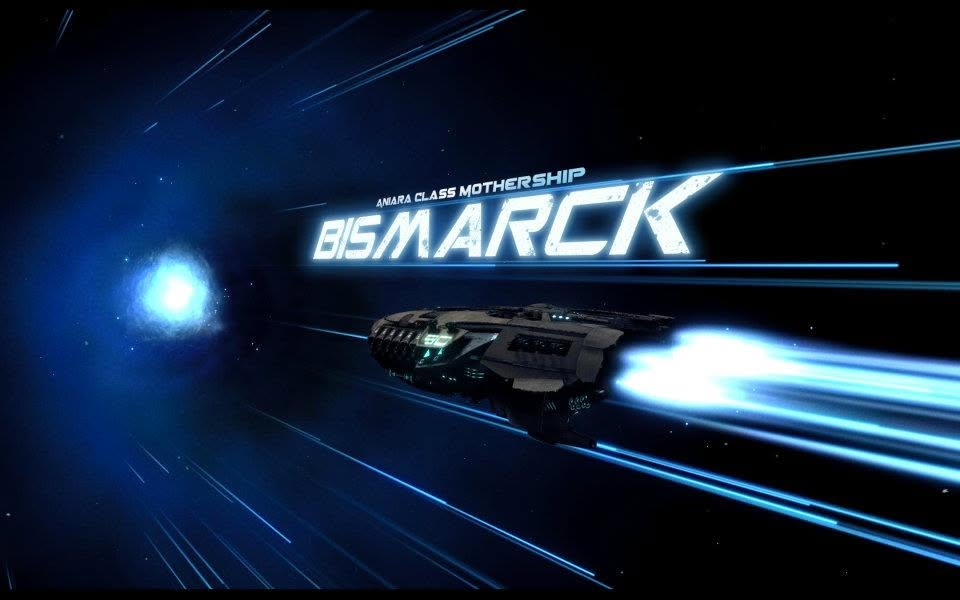 Entropia Fleet Alliance Bismarck photo edit als sci-fi sfeerbeeld.