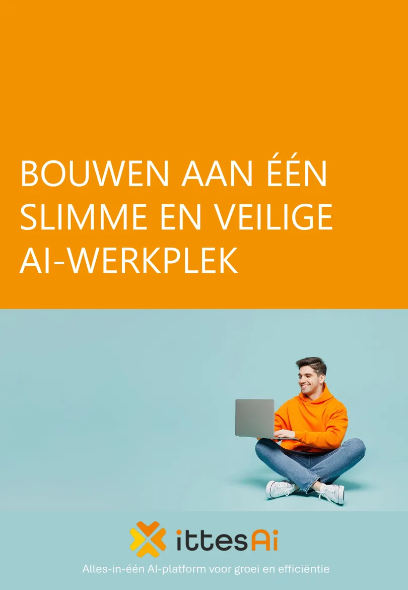 Omslag van het brochureconcept Bouwen aan een slimme en veilige AI-werkplek.