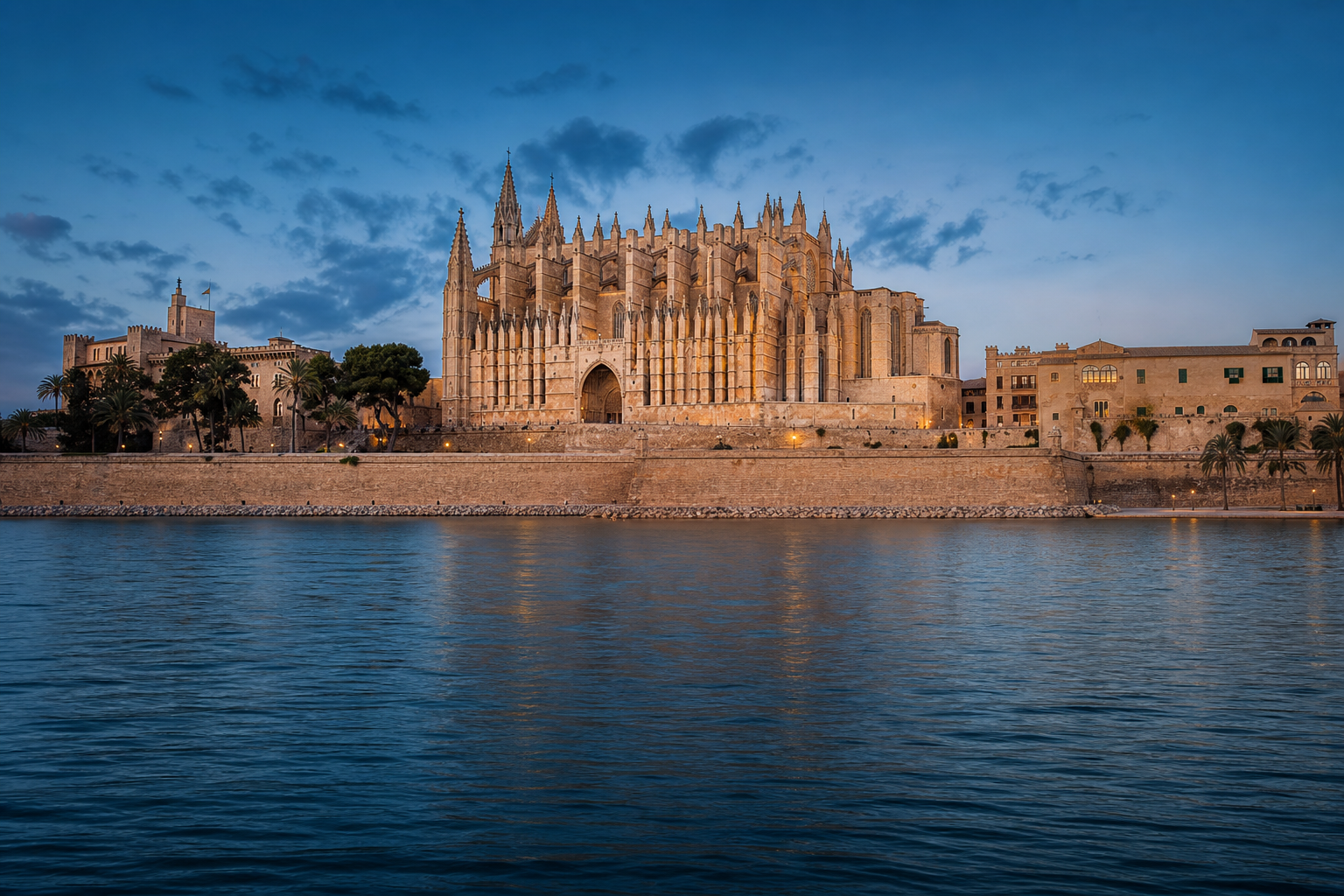 Aankomstbeeld: Palma de Mallorca aan het water